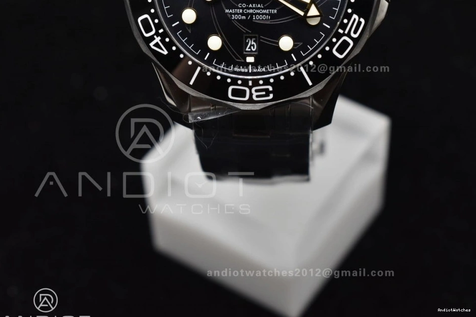 Black A SS VSF Seamaster 300M Bracelet Ceramic Dial On James Black 1:1 Best Bond Diver Supportive Edition 007 1094 1221
